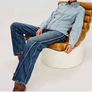 Rails Light and Dark Blue Jean Jacket